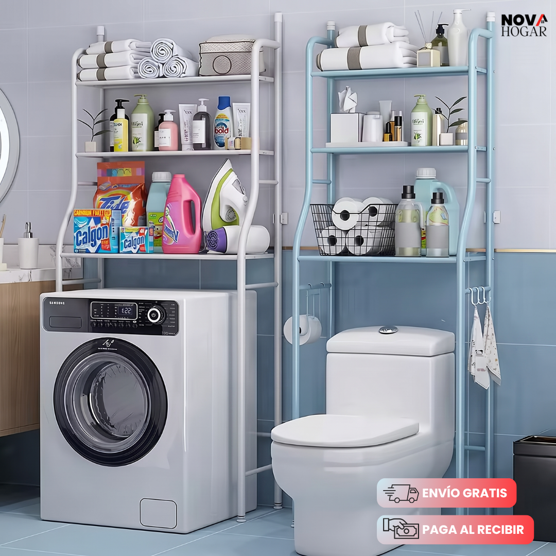 VertiClean™ Organizador Blanco Sobre Inodoro