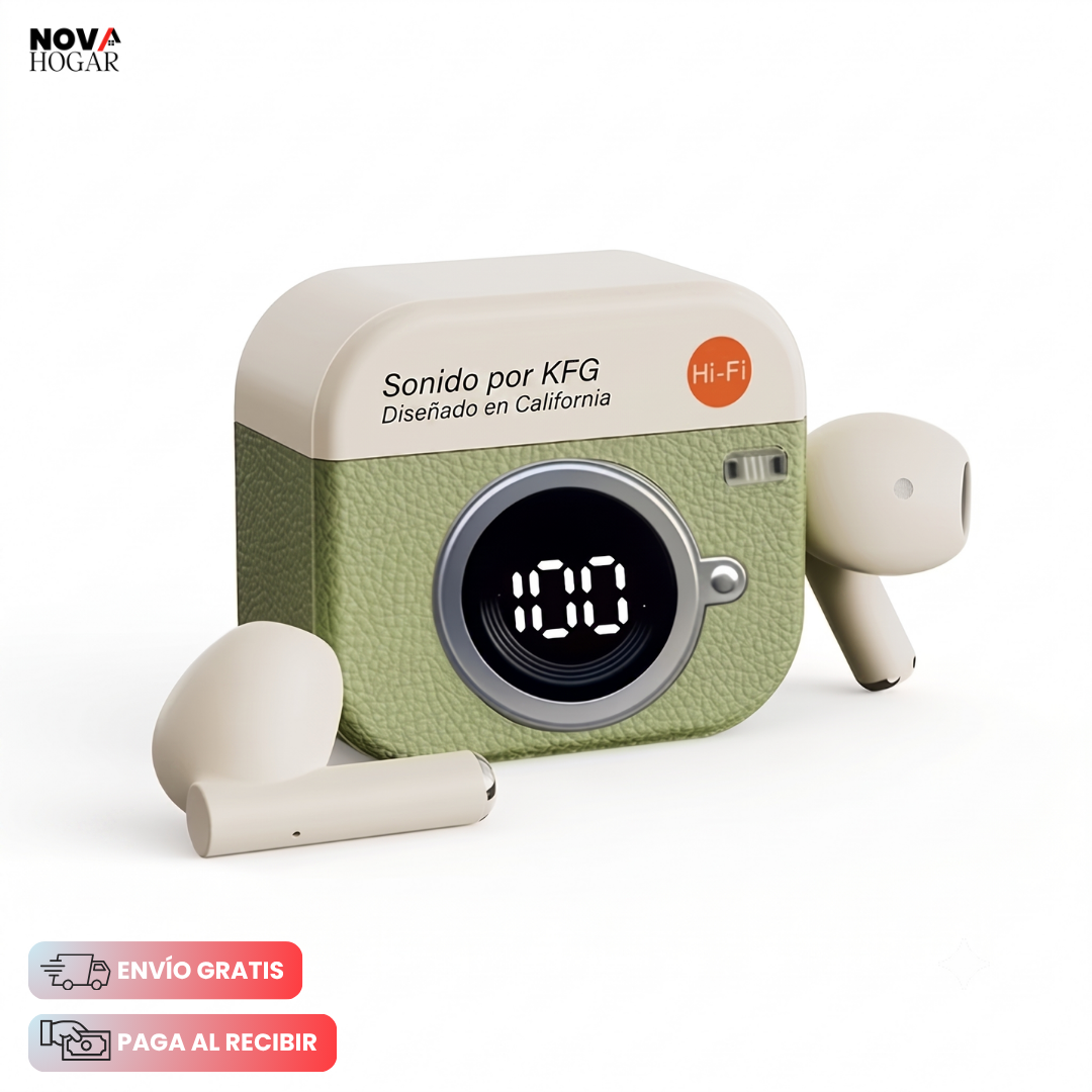 SnapSound™ Auriculares Bluetooth Con Diseño Vintage