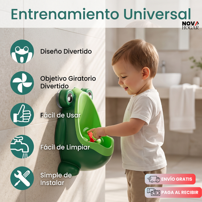 FroggieAim™ Orinal Infantil Con Molino Giratorio