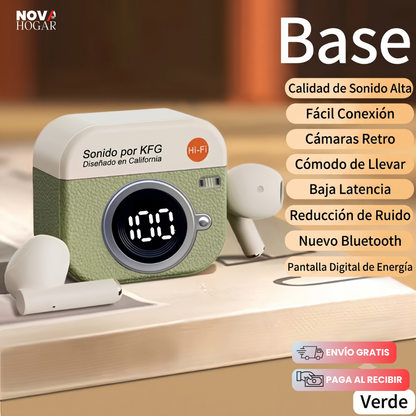 SnapSound™ Auriculares Bluetooth Con Diseño Vintage