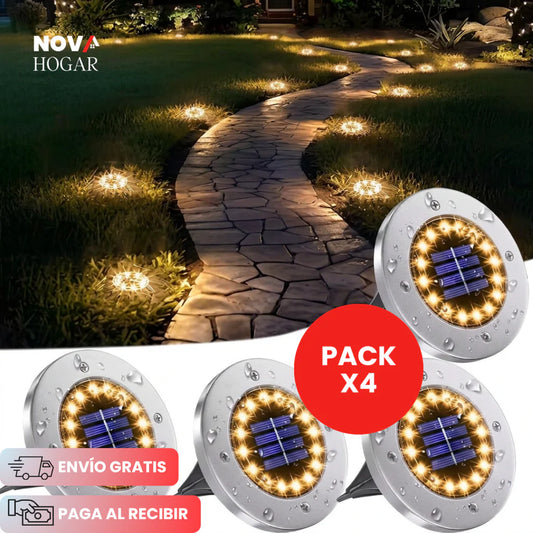 GardenEnvy™ Pack x4 Luces Solares para Jardín