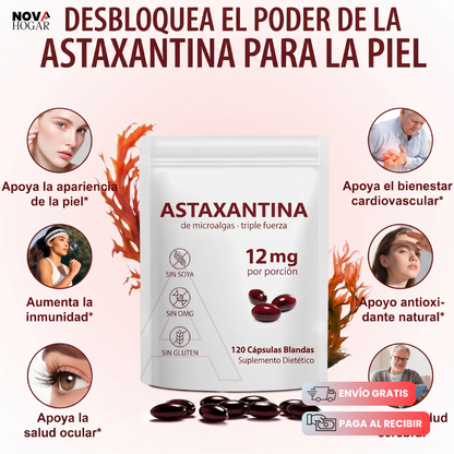 Astaxanthin En Softgels Suplemento Antioxidante De Alta Potencia