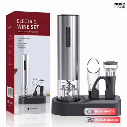 VinoElevate™ Kit Abridor De Vino Eléctrico 5 en 1