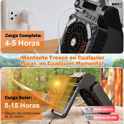 EcoGlow™ Ventilador Solar Con Linterna