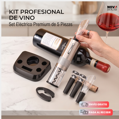 VinoElevate™ Kit Abridor De Vino Eléctrico 5 en 1