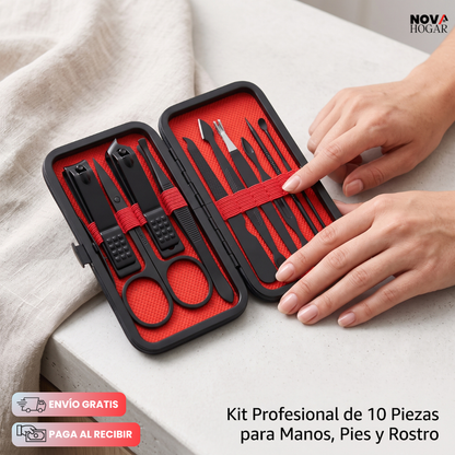 ProGroom™ Set De Manicura Y Pedicura de 10 Piezas