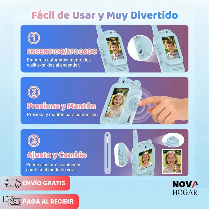 KidConnect™ Video Walkie Talkies para Niños