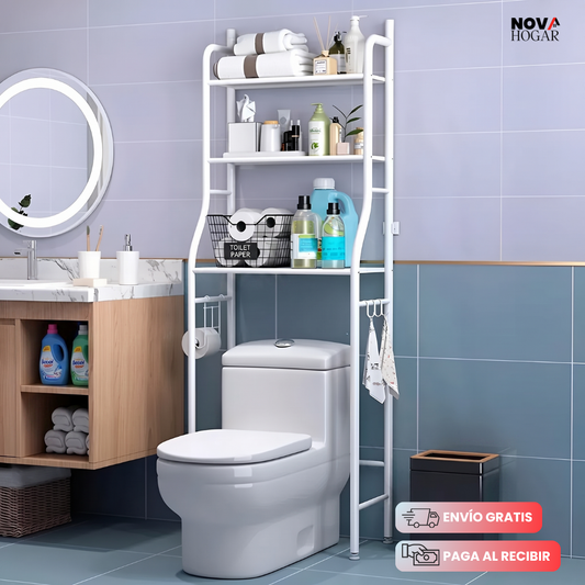 VertiClean™ Organizador Blanco Sobre Inodoro
