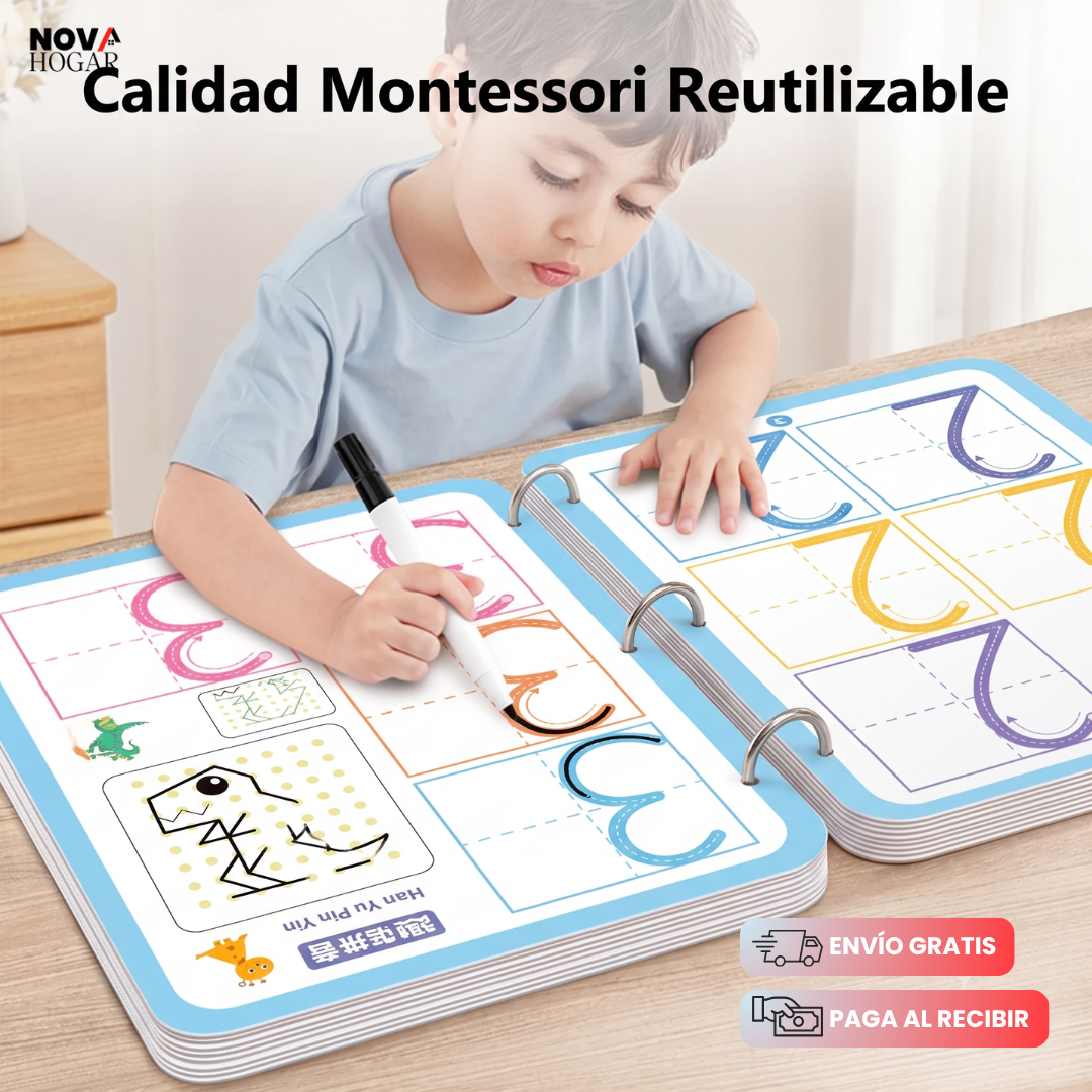 MagicTrace™ Kit Completo de Cuaderno De Trazos Reutilizable