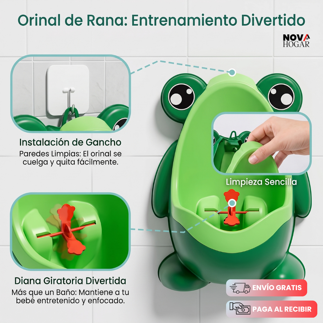 FroggieAim™ Orinal Infantil Con Molino Giratorio