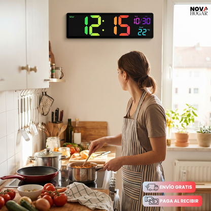 SmarTime™ Reloj Digital de Pared de Gran Tamaño
