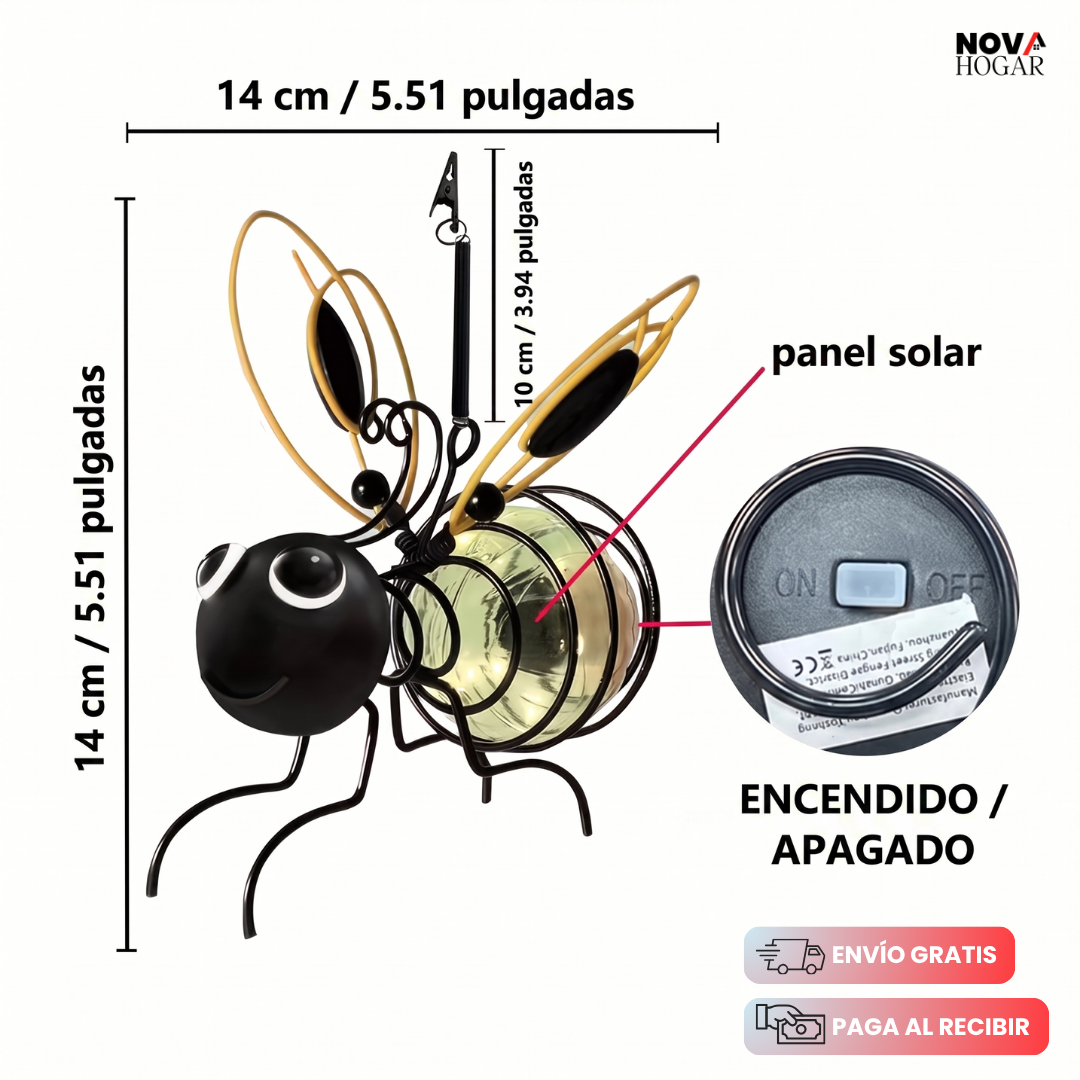 HoneyGlow™ 2x1 Lámpara Solar De Abeja